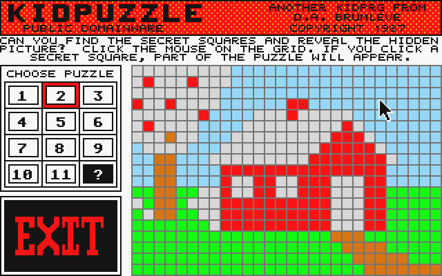Kidpuzzle atari screenshot